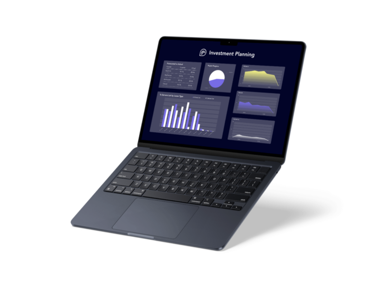 black-laptop-showing-investment-planning-dashboard