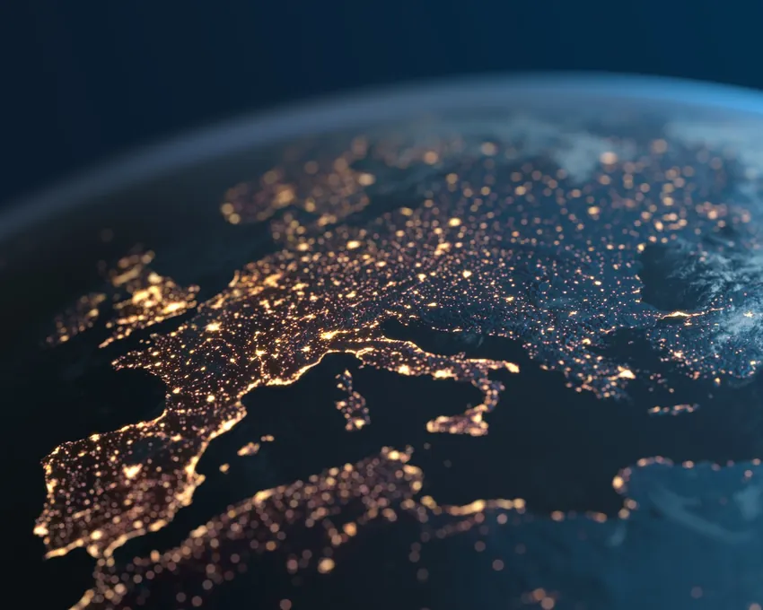 Europe at night